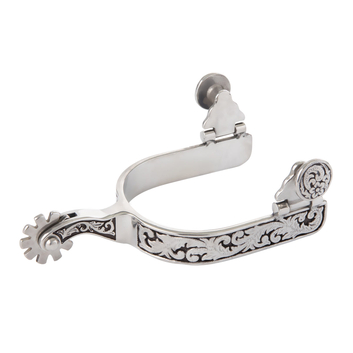 Ladies' Western Spurs with Engraving and Black Accents