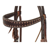 Western Outlaw Headstall, Copper Accents