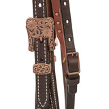 Western Outlaw Headstall, Copper Accents
