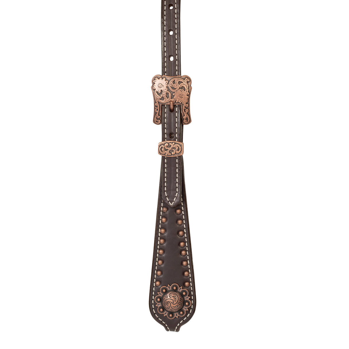 Western Outlaw Headstall, Copper Accents
