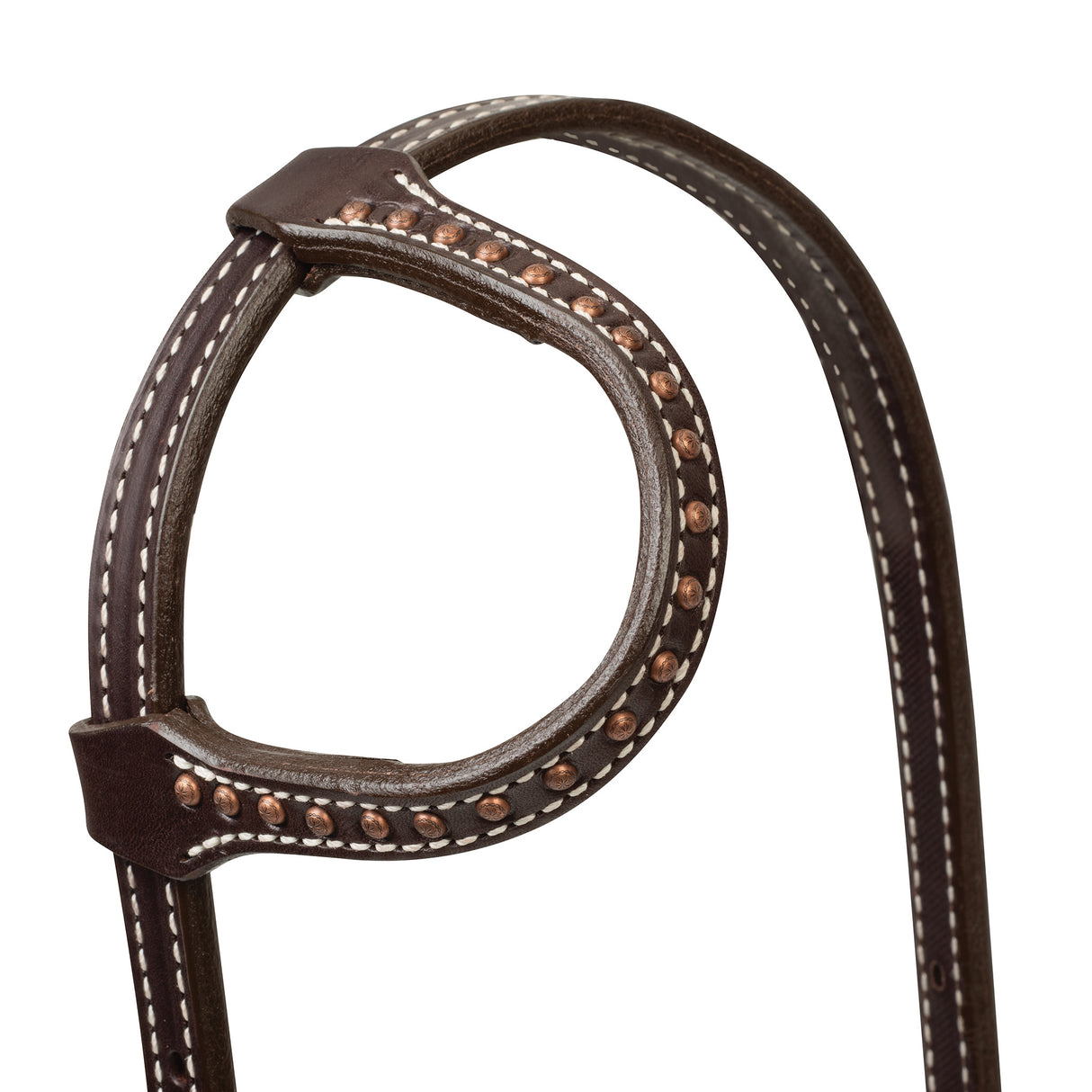 Western Outlaw Headstall, Copper Accents