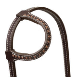 Western Outlaw Headstall, Copper Accents