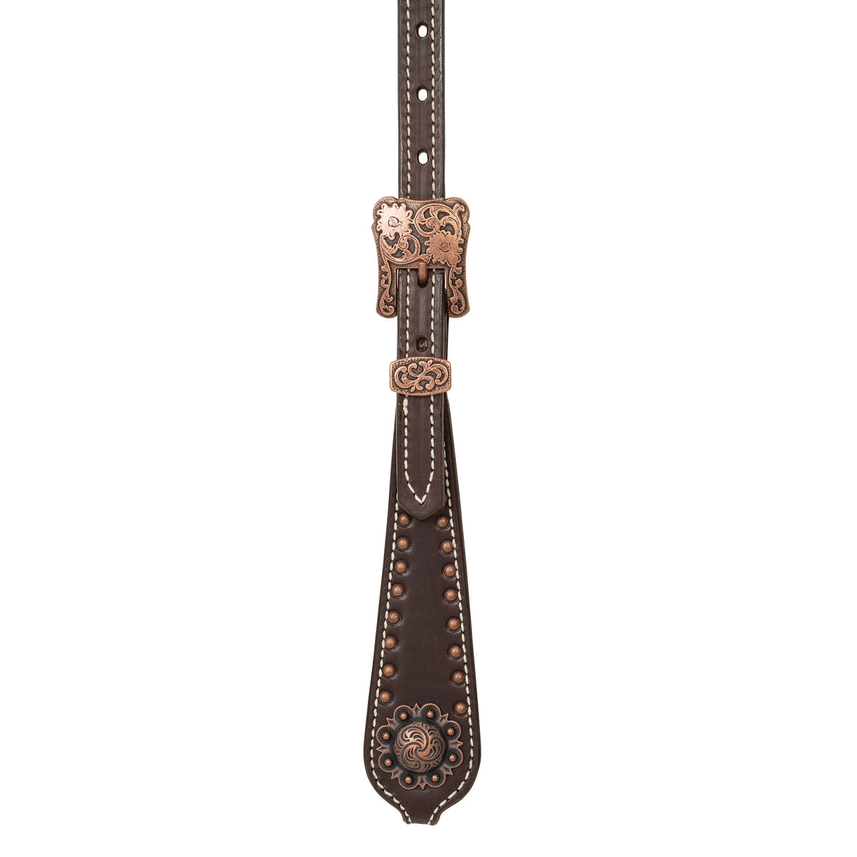 Western Outlaw Headstall, Copper Accents