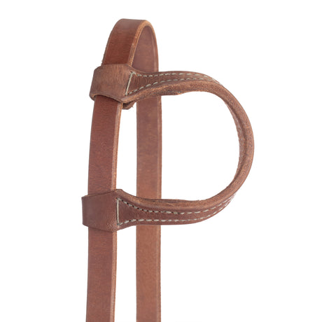 Oiled Hermann Oak Harness Leather Headstall with Designer Hardware