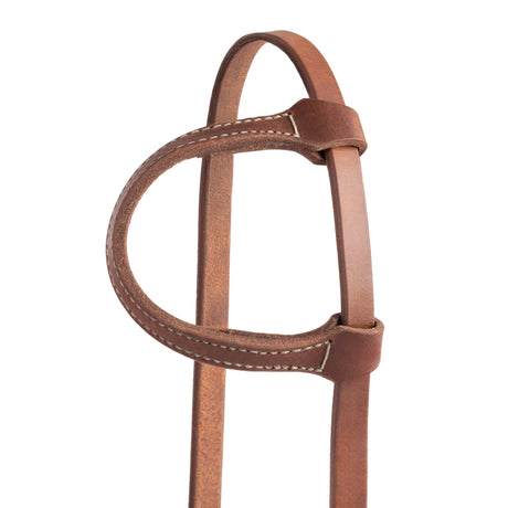 Oiled Hermann Oak Harness Leather Headstall with Designer Hardware