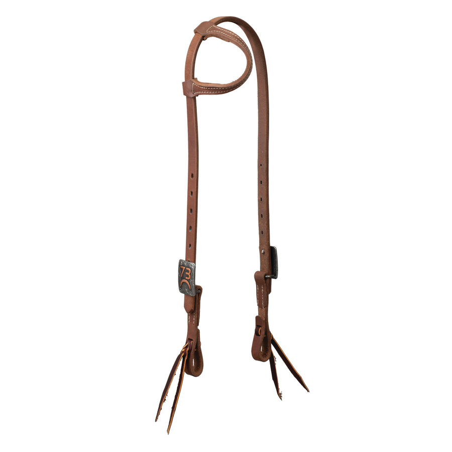 Frontriem Dy'on Flat Leather V-Shaped Nec Zwart - Eppleck
