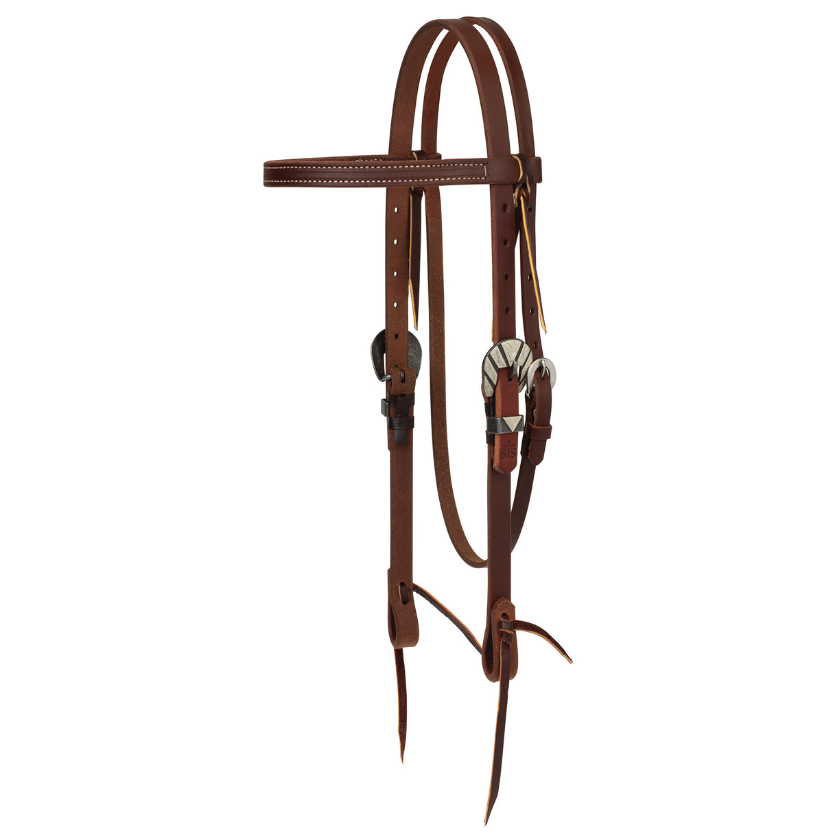 STS Ranch Signature Tack Harness Leather Browband Headstall, 3/4"