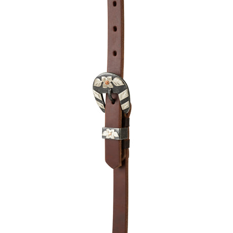 STS Ranch Signature Tack Harness Leather Sliding Ear Headstall, 3/4"