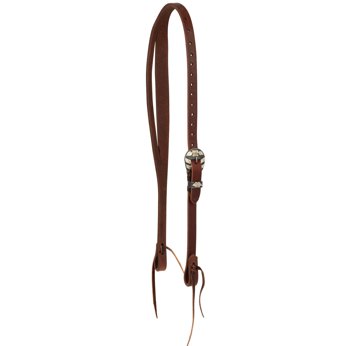 STS Ranch Signature Tack Harness Leather Split Ear Headstall, 3/4"