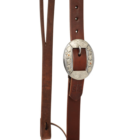 STS Ranch Signature Tack Harness Leather Split Ear Headstall, 1"