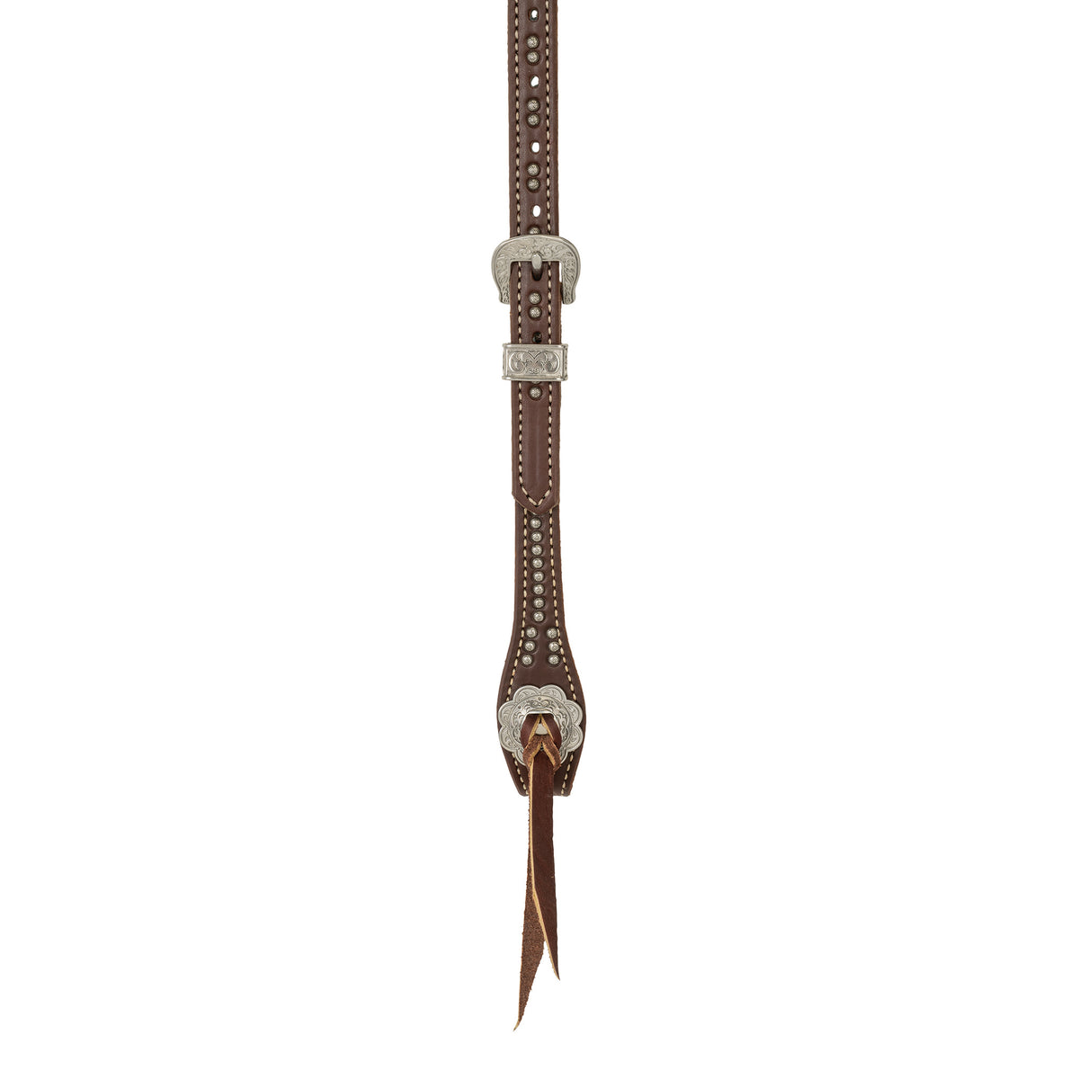 Weaver Leather Headstall Qk Chng LTHR Tab Russet - Harnais Cheval Qualité Premium