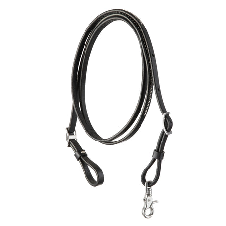Back In Black Leather Reins, 5/8"