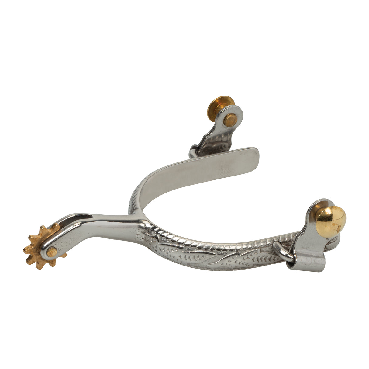 Ladies' Roping Spurs with Engraved Band