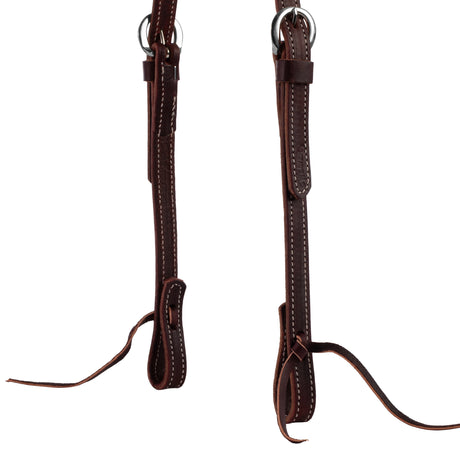 Latigo Leather Flat Sliding Ear Headstall
