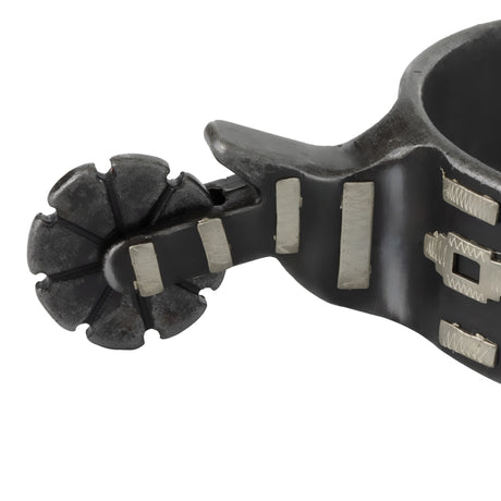 Men's Spur with German Silver Aztec Trim and Copper Dots