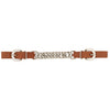 Horizons Harness Leather 4-1/2" Single Flat Link Chain Curb Strap