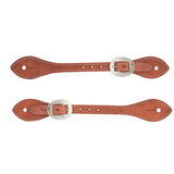 Mens Flared Harness Leather Spur Straps, Russet