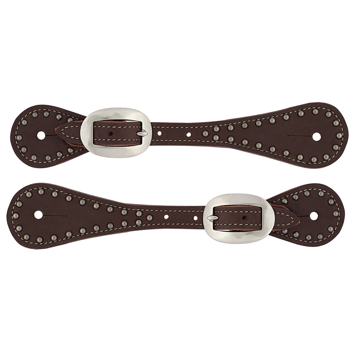 Youth Oiled Harness Leather Spur Straps with Spots