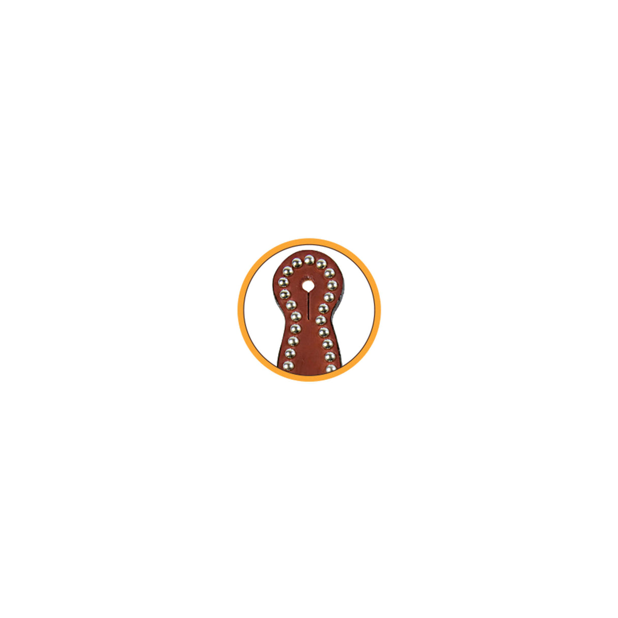 Bridle Leather Ladies' Spur Straps with Spots, Chestnut