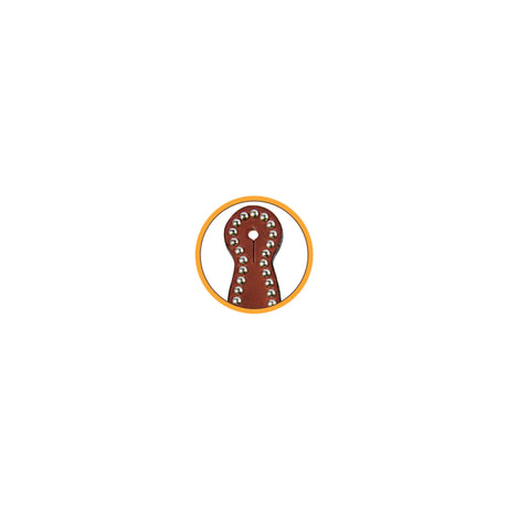 Bridle Leather Ladies' Spur Straps with Spots, Chestnut