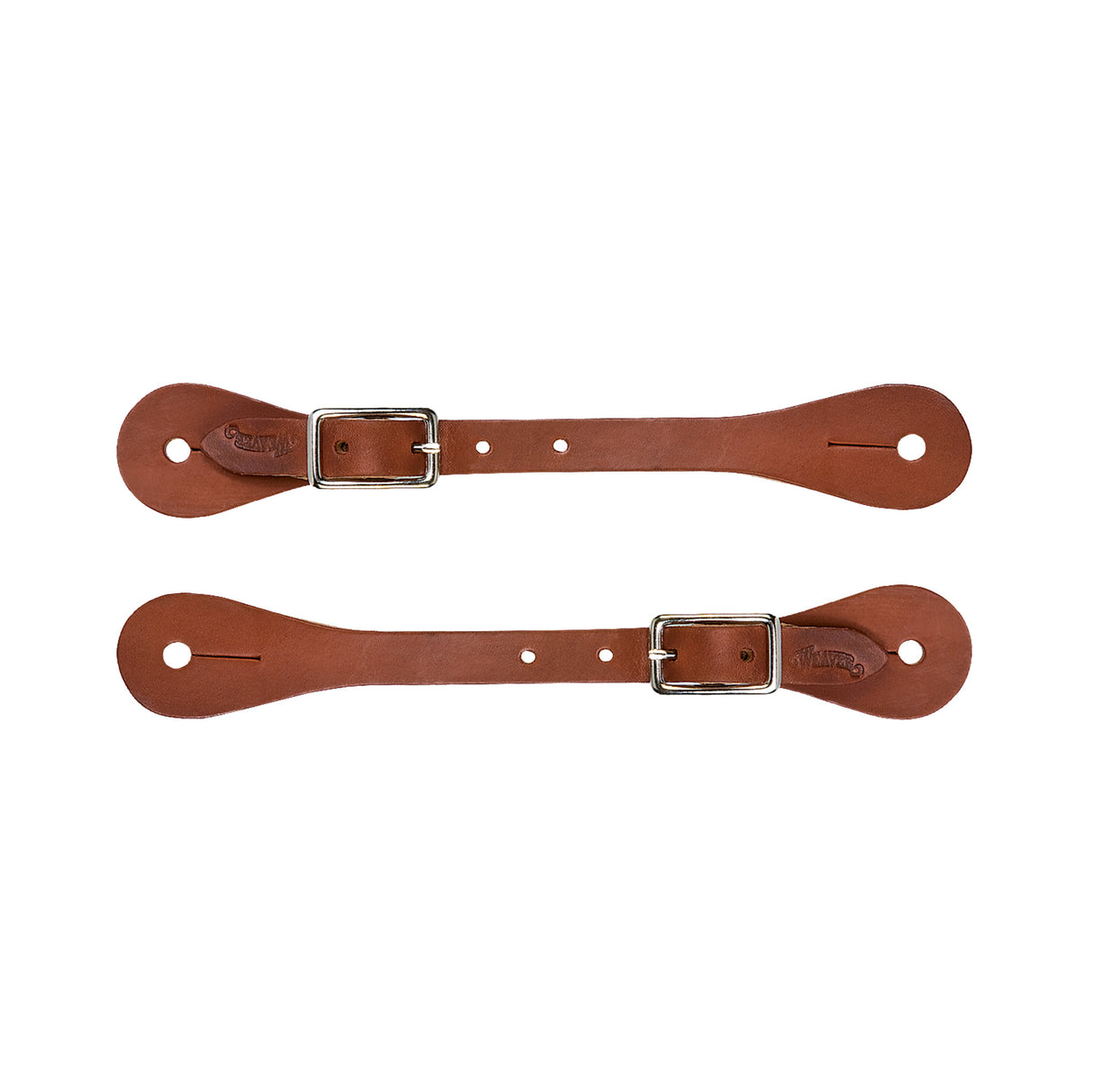 Single-Ply Ladies Brown Latigo Leather Spur Straps