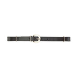 Straight Bridle Leather Curb Strap, Black