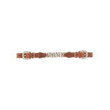 Harness Leather 4-1/2" Single Flat Link Chain Curb Strap