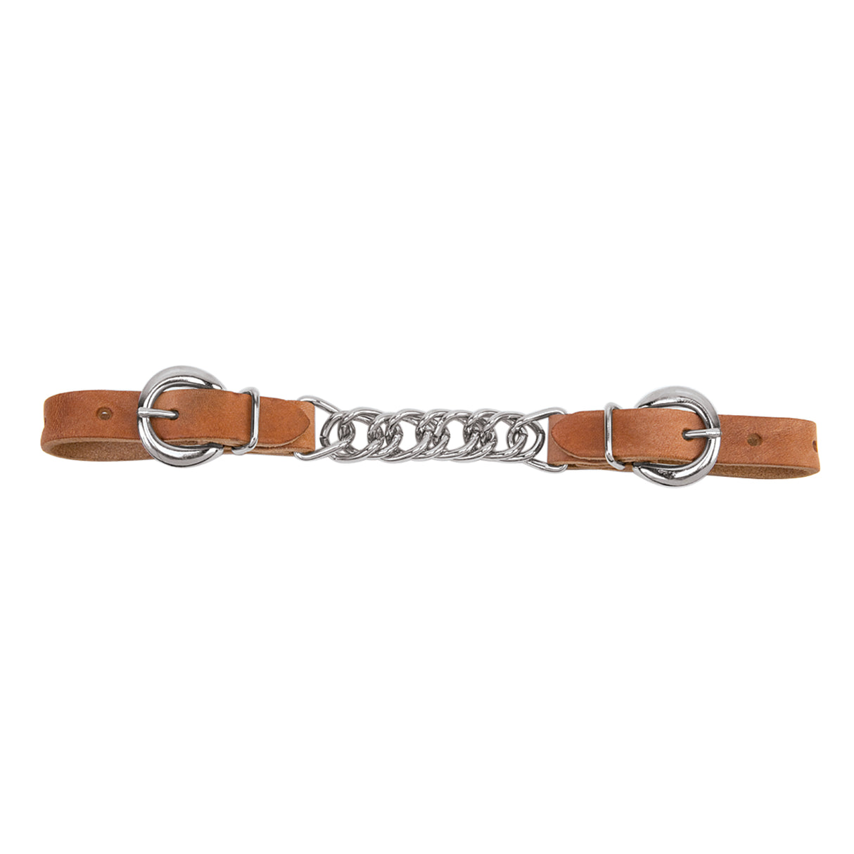 Harness Leather 3-1/2" Single Flat Link Chain Curb Strap