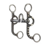 Professional Argentine Bit, 5" Sweet Iron Polished Low Port Correction Mouth with Copper Inlay