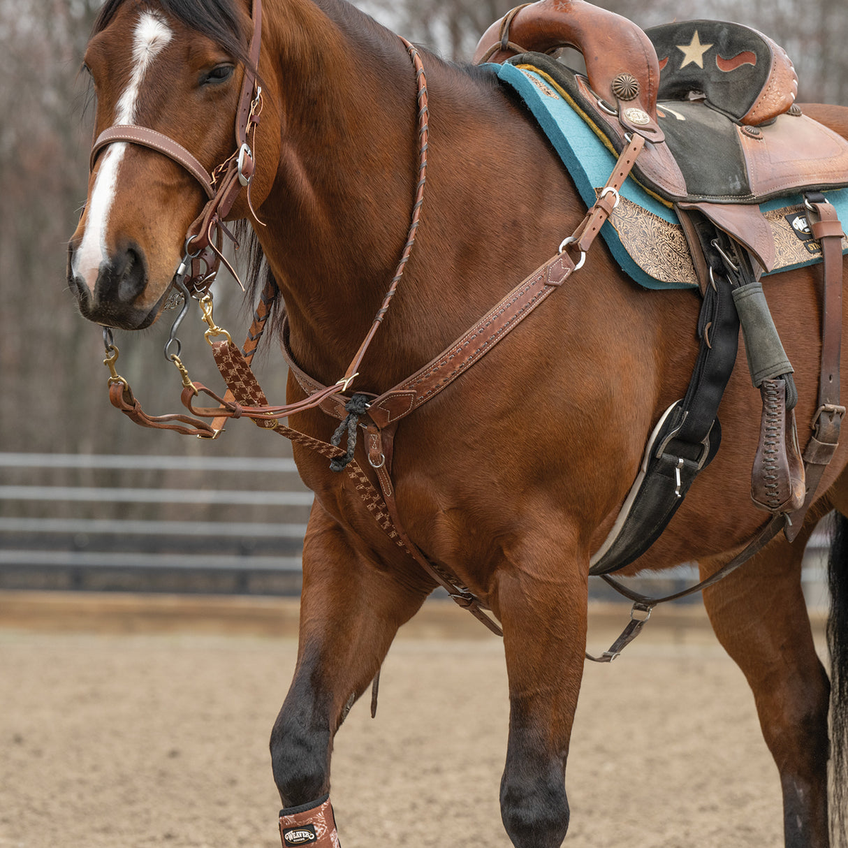 Patterned Deluxe Horse Tie Down Strap