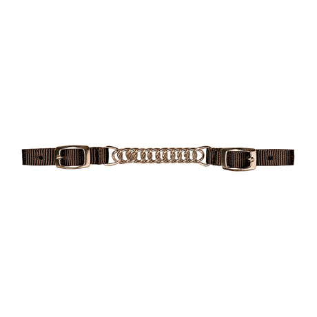 Nylon Curb Strap with 4-1/2" Flat Link Chain