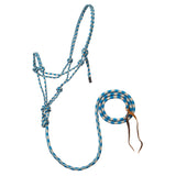 Rope Horse Halter with Attached Lead, 5/16” – Multiple Colors