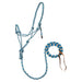 Rope Horse Halter with Attached Lead, 5/16” – Multiple Colors