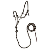 Rope Horse Halter with Attached Lead, 5/16” – Multiple Colors