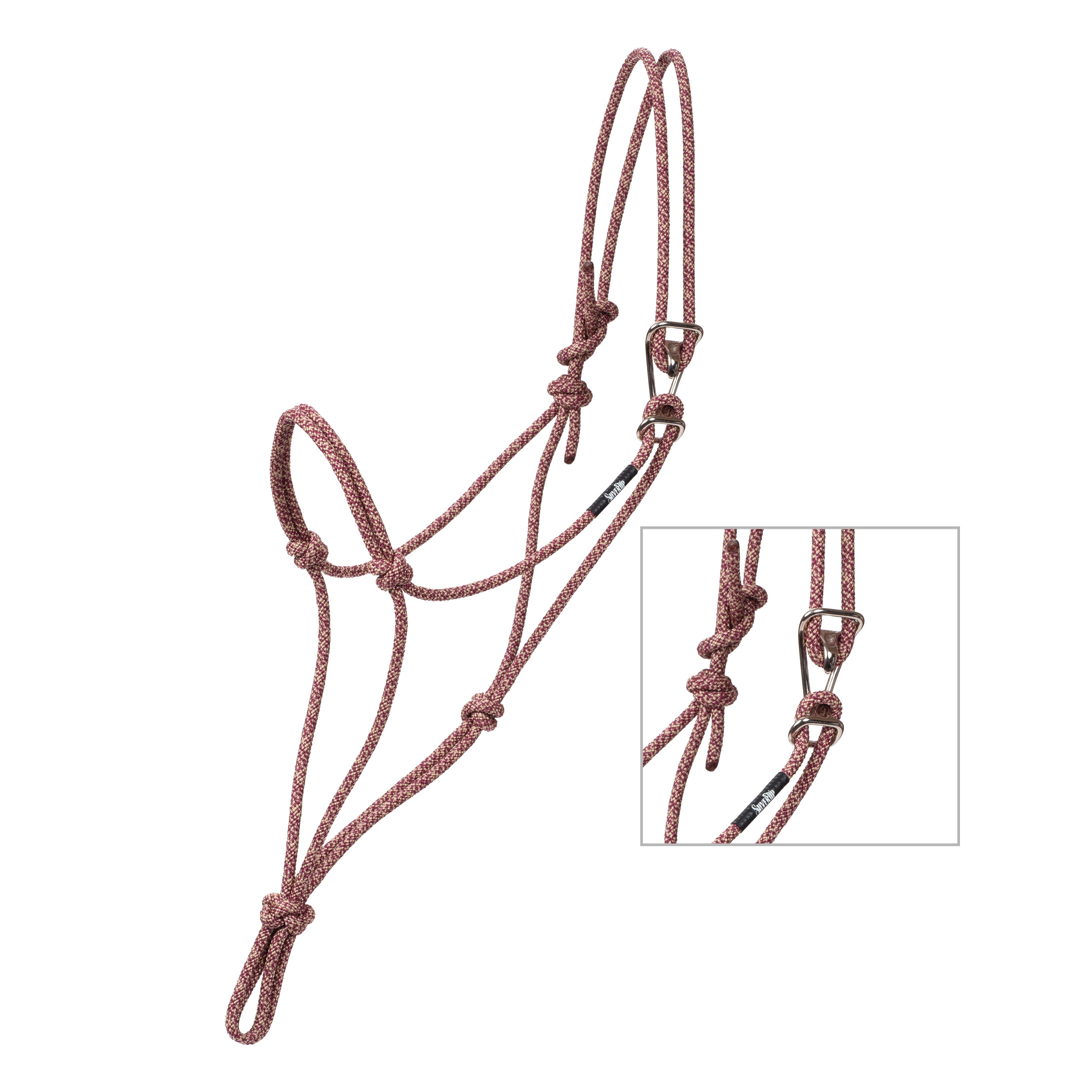 Silvertip Rope Halter with Clip- Horse Halters