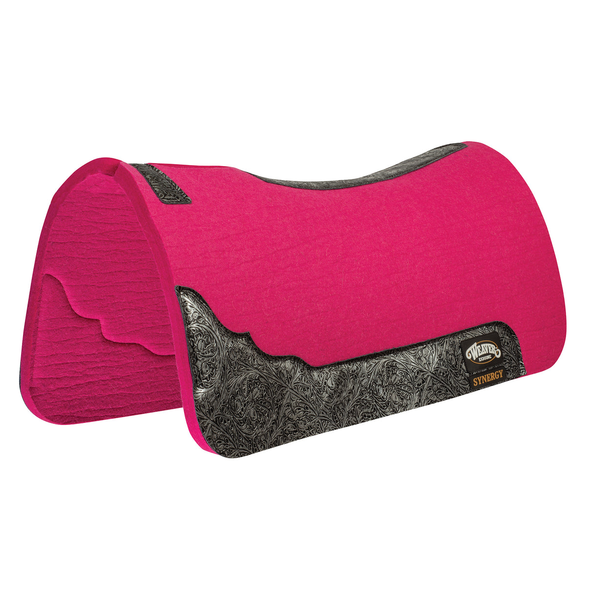 Limited Edition Saddle Pad: Pink, Black & Silver Wear Leather