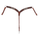 Beaded Contoured Breast Collar, Chestnut