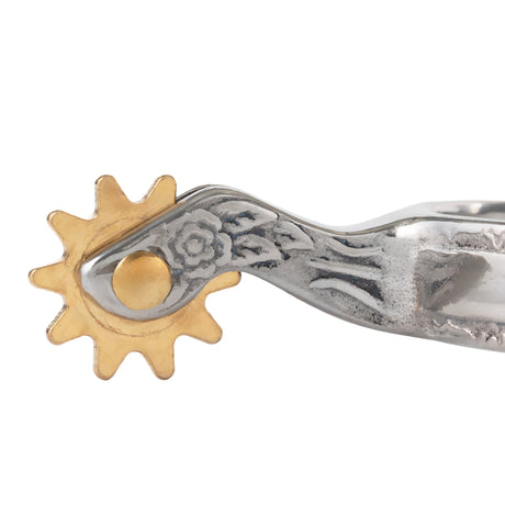 Ladies' Roping Spur with Engraved Band, 1-1/4" Shank