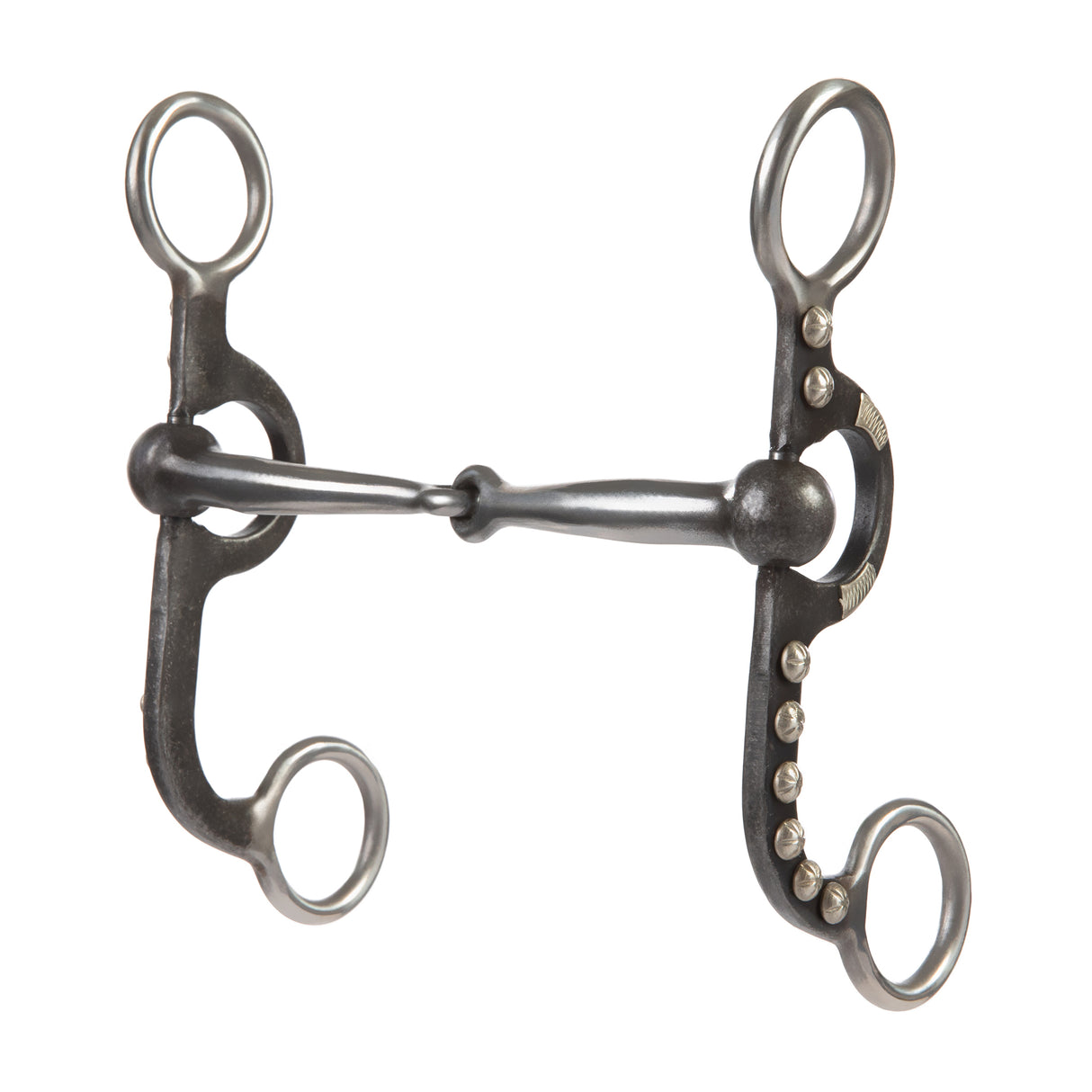 Professional Argentine Bit, 5" Sweet Iron Polished Snaffle Mouth with Copper Inlay
