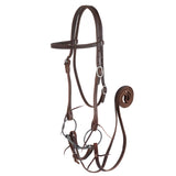 Browband Bridle with Double Cheek Buckles, Chicago Screw