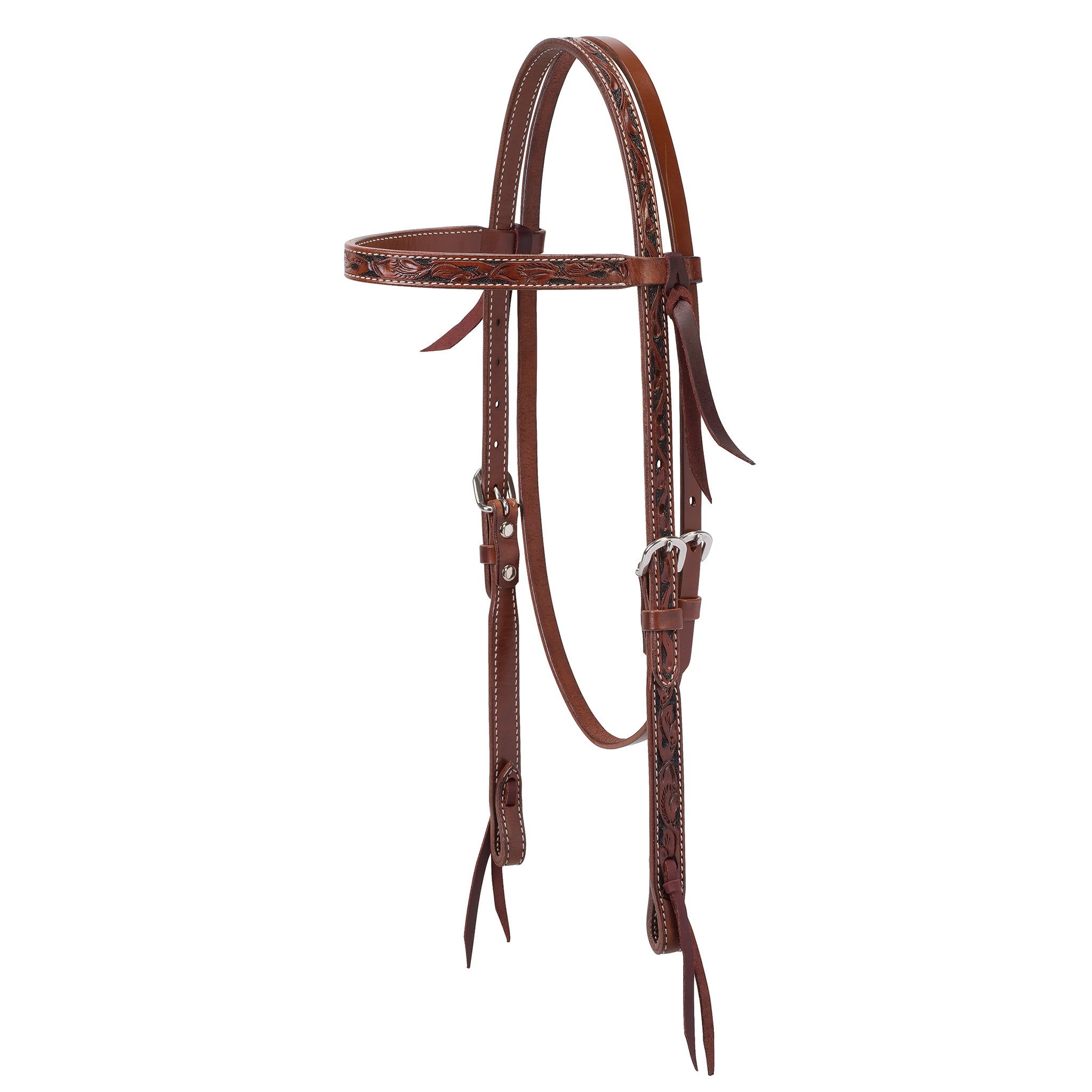 Turquoise Cross Floral Carved Browband Headstall – Weaver Equine