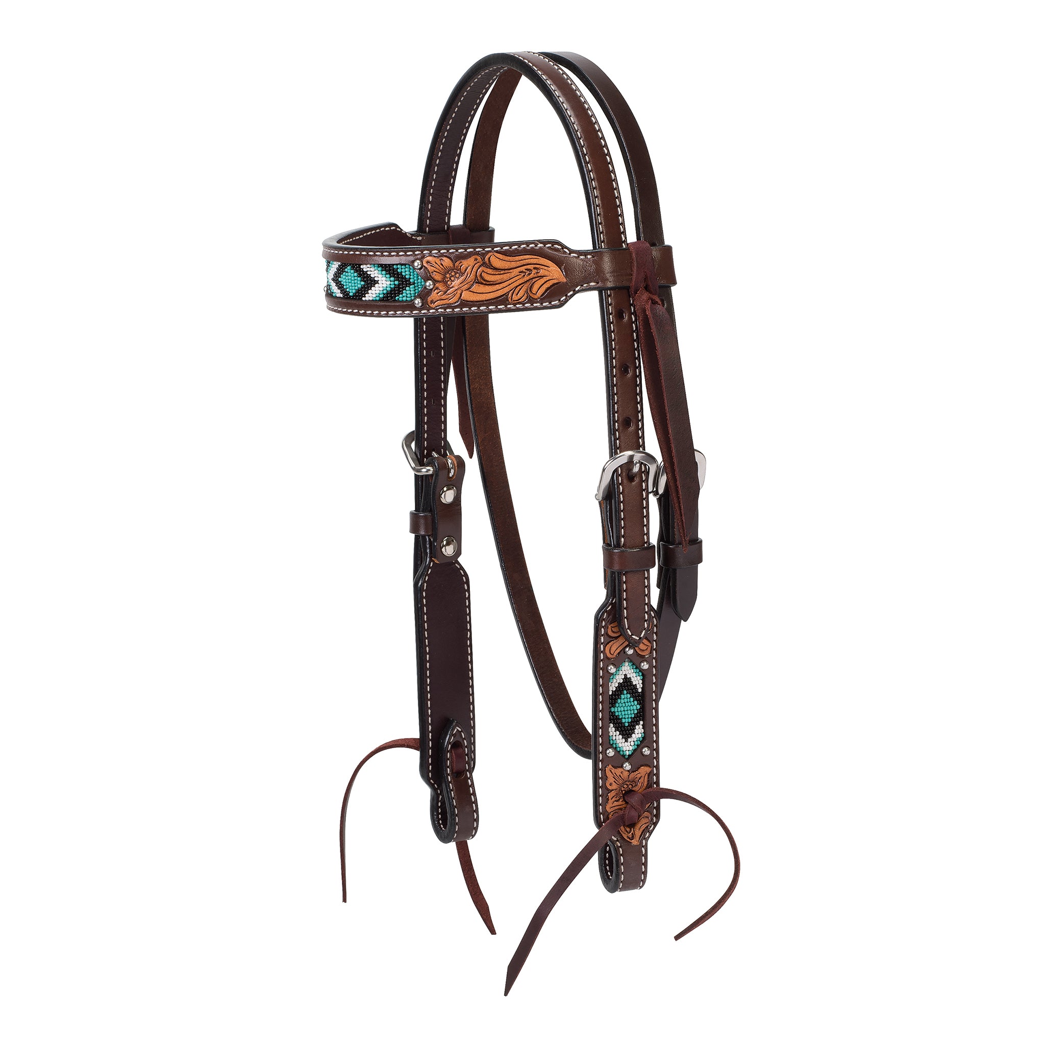 ONE TRICK PONY Kudu ブレスレット2色／PabloVinci Turquoise Cross Turquoise Beaded 5/8 Pony Browband – Weaver Equine