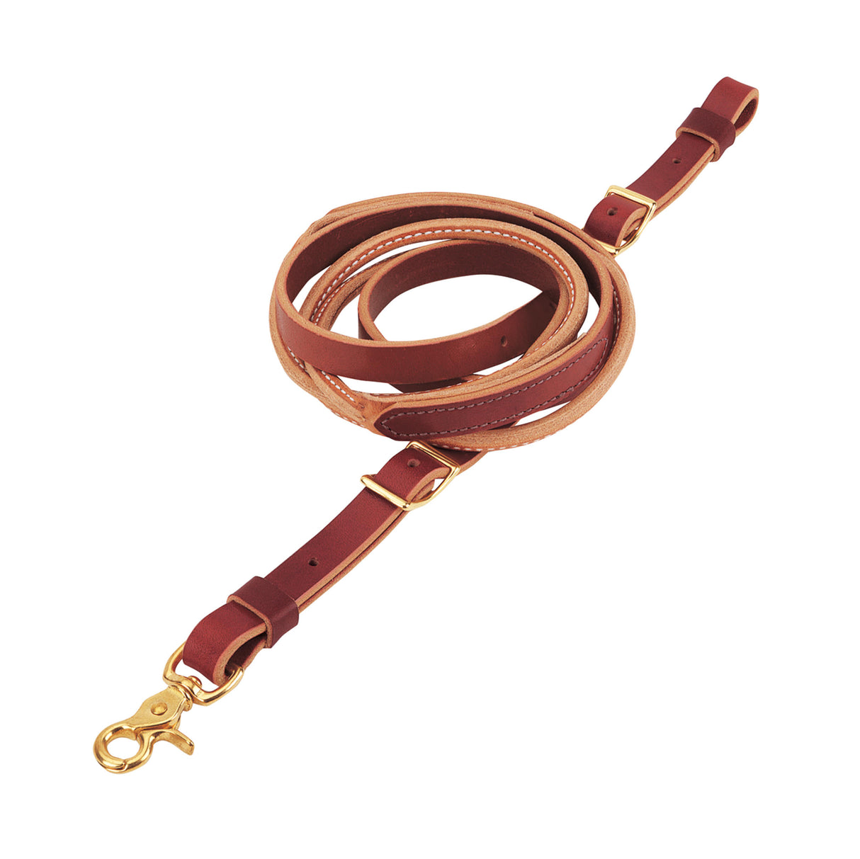 Harness and Latigo Leather Round Roper Rein, 3/4" x 8