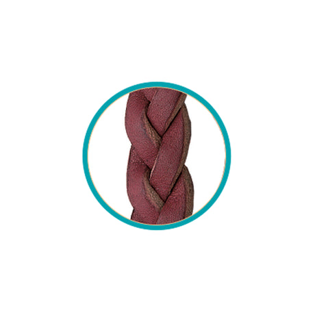 Burgundy Classic 3-Plait Roper Reins, 5/8"
