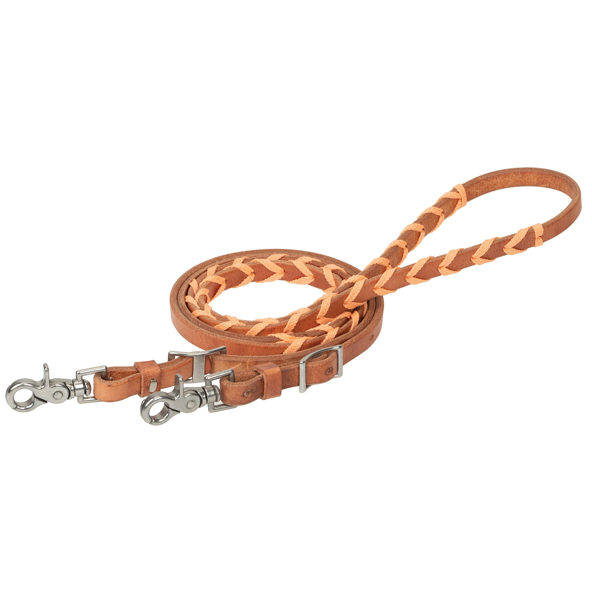 thumbnail image 2 of Weaver Barrel Rein 5/8 X 8 Ft - Laced Leather Horse Rein With Polyester Lacing 2 of 13