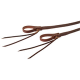 STS Ranch Signature Tack Harness Leather Split Rein, Pineapple Knot, 8'