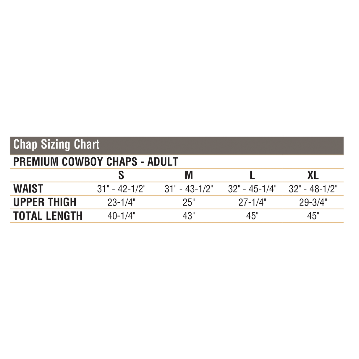 Premium Cowboy Chaps