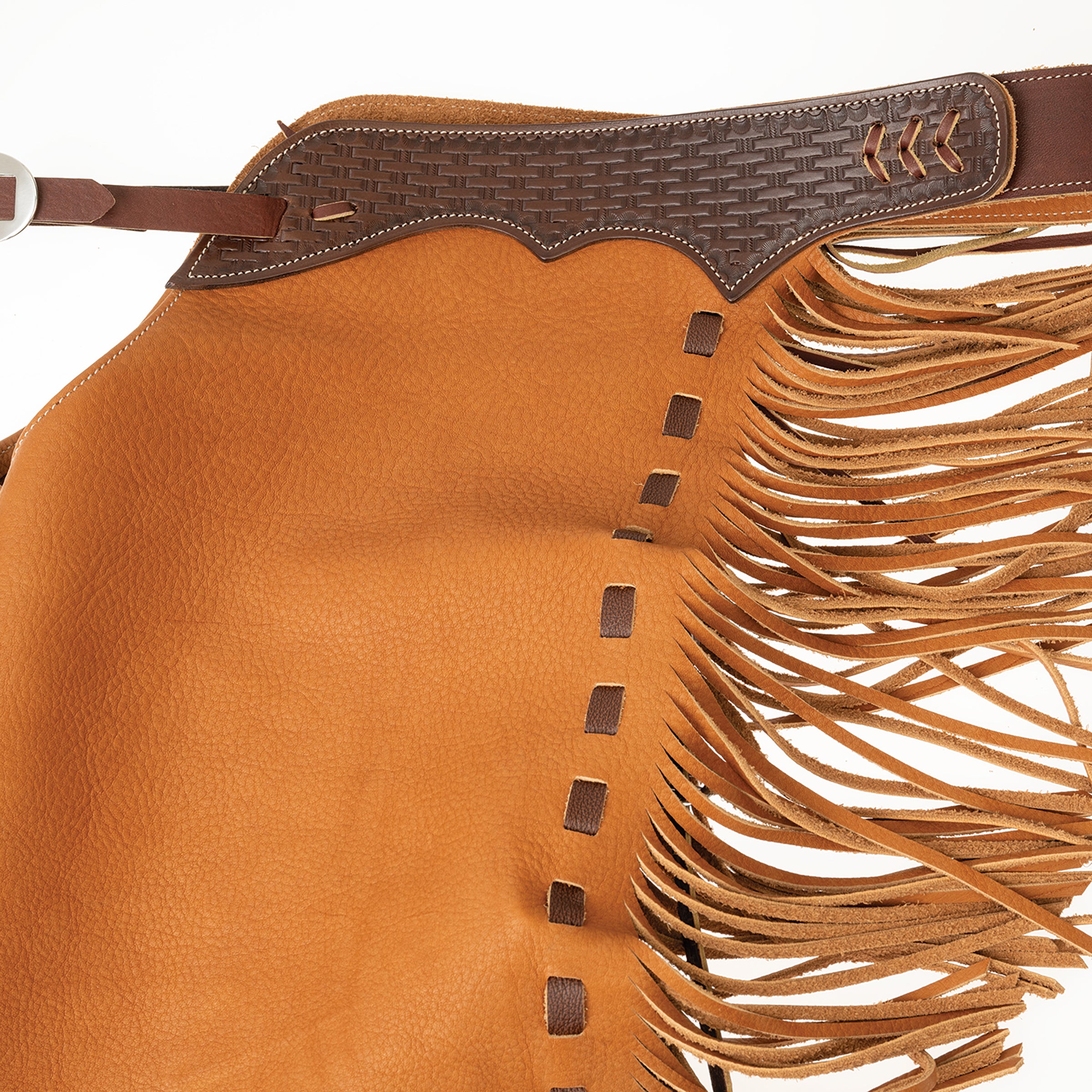 western ウエスタン　241C Water Resistant Leather Cowboy Chinks for Men & Women, Hermann Oak