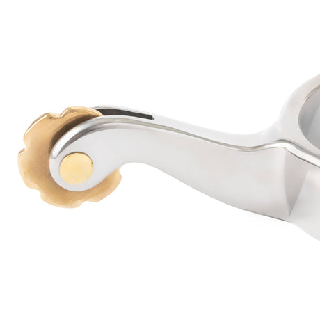 Youth Spurs with Plain 5/8" Band, 1-3/4" Shank, Rosebud Rowel