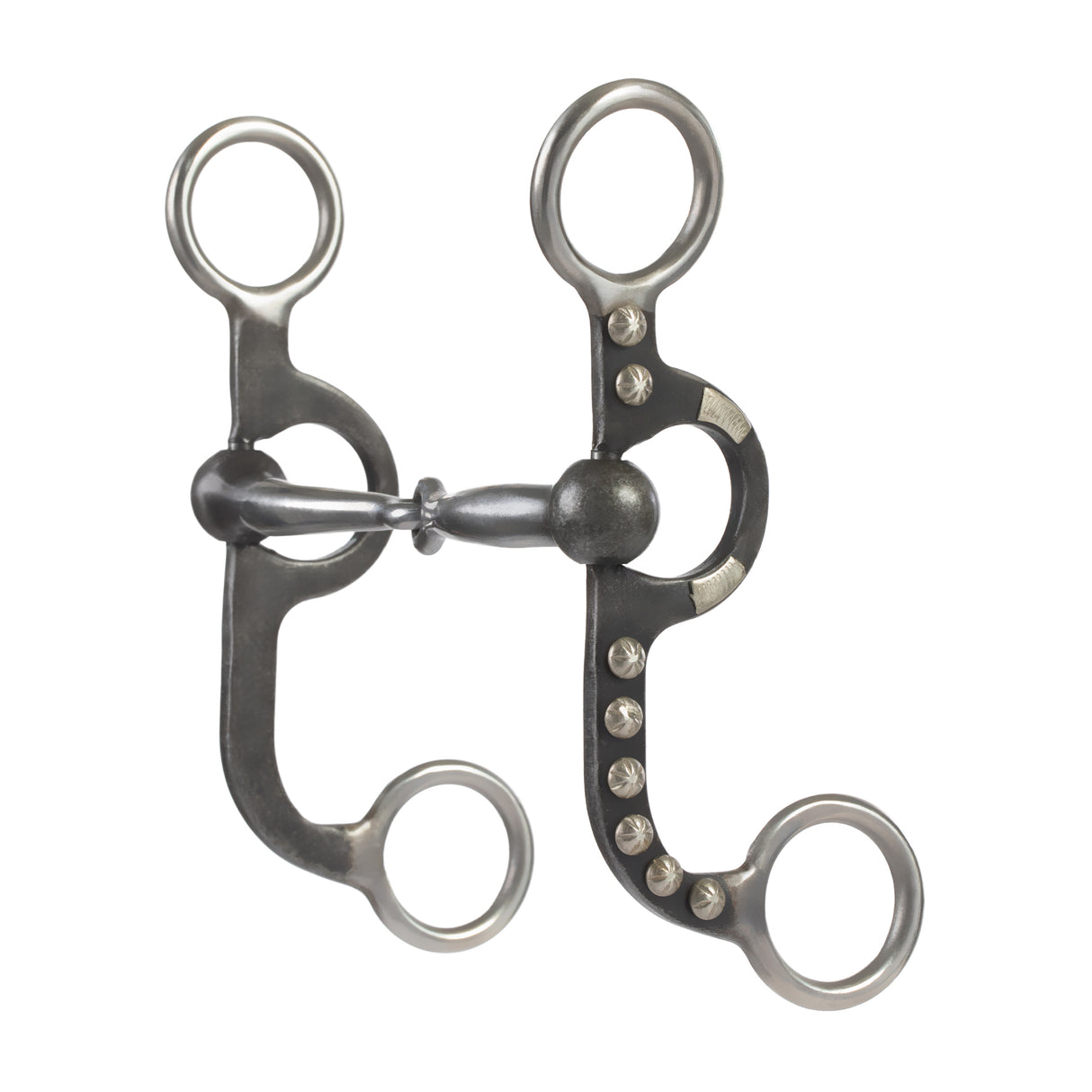 Professional Argentine Bit, 5" Sweet Iron Polished Snaffle Mouth with Copper Inlay